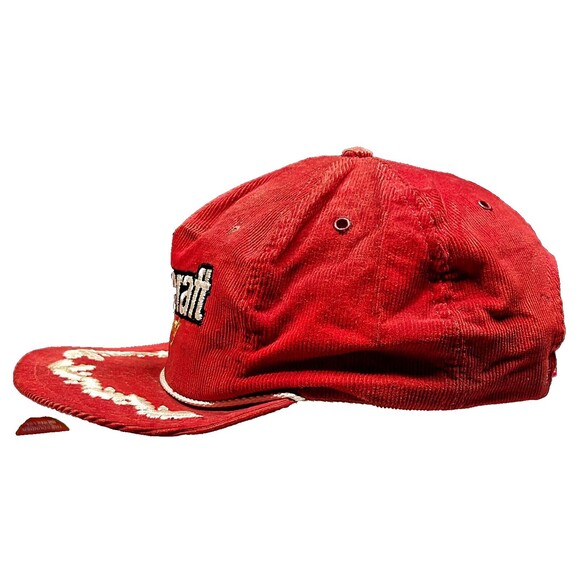 VTG Motorcraft Racing Snapback Corduroy Trucker Hat Rope Embroidered Laurel Ford - Picture 3 of 9